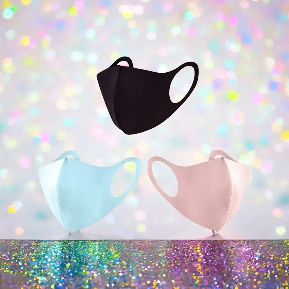 8 OTHER REASONS Face Mask Trio in Pink, Black, and Blue New In Package RV$21.95